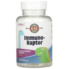 KAL, Dinosaurs, Immuno-Raptor, комплекс для поддержки иммунитета, со вкусом апельсина, 60 жевательных таблеток